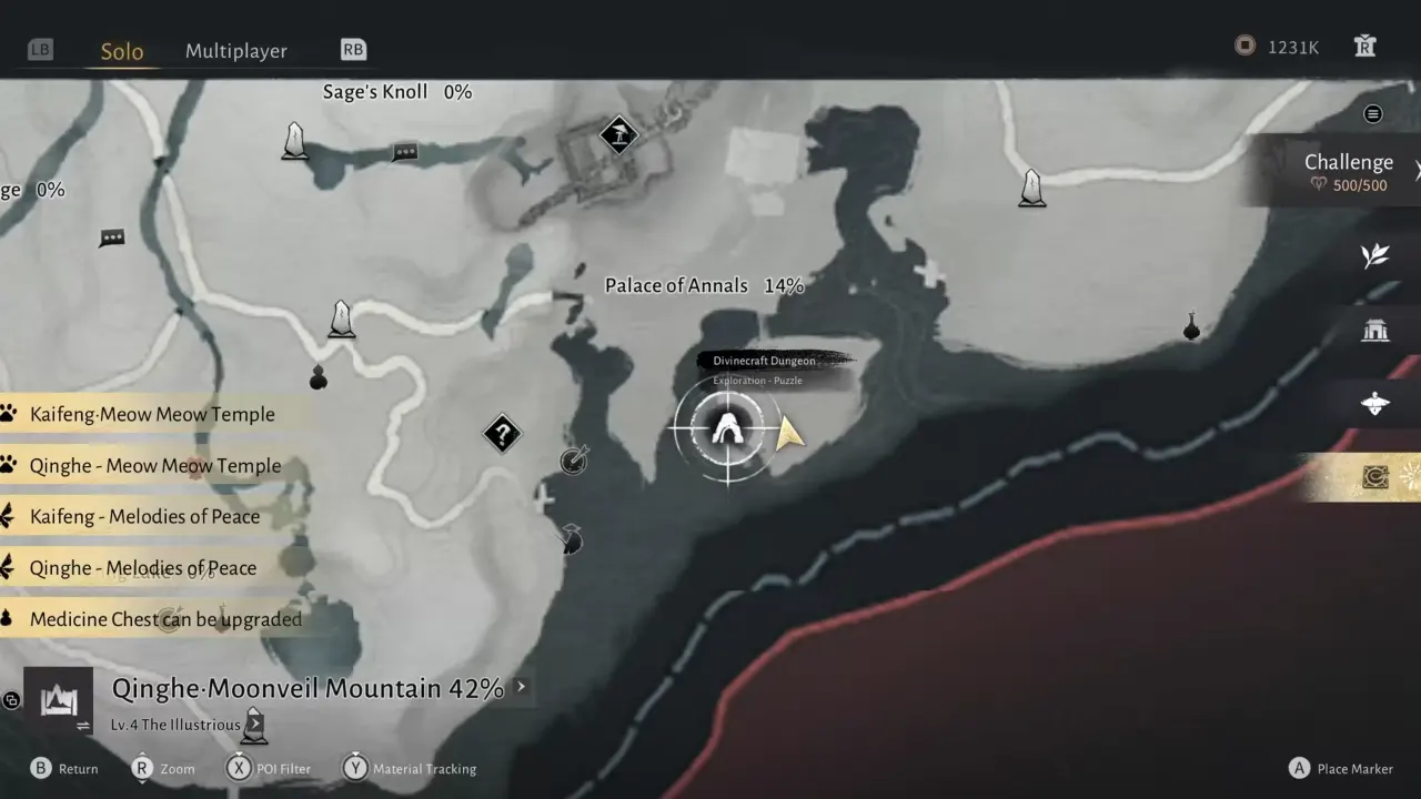 Swallowlight Divinecraft Dungeon Map Location