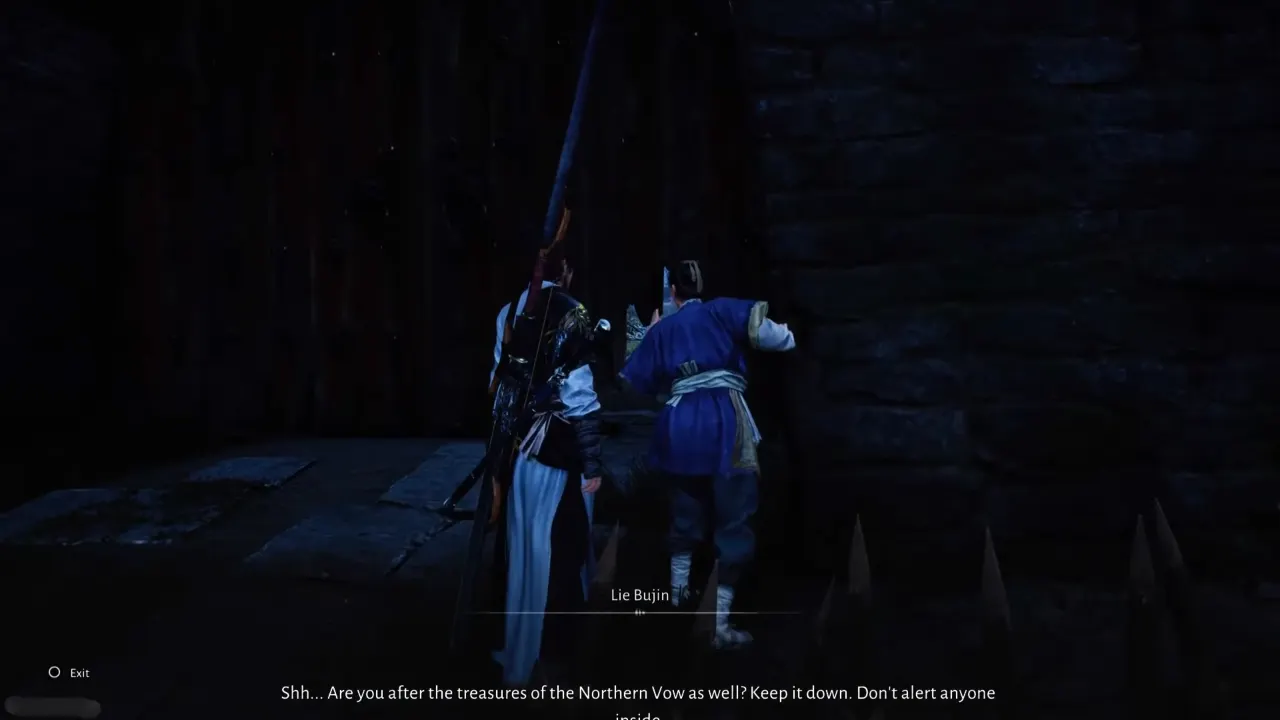 young master talking to li bujin in where winds meet