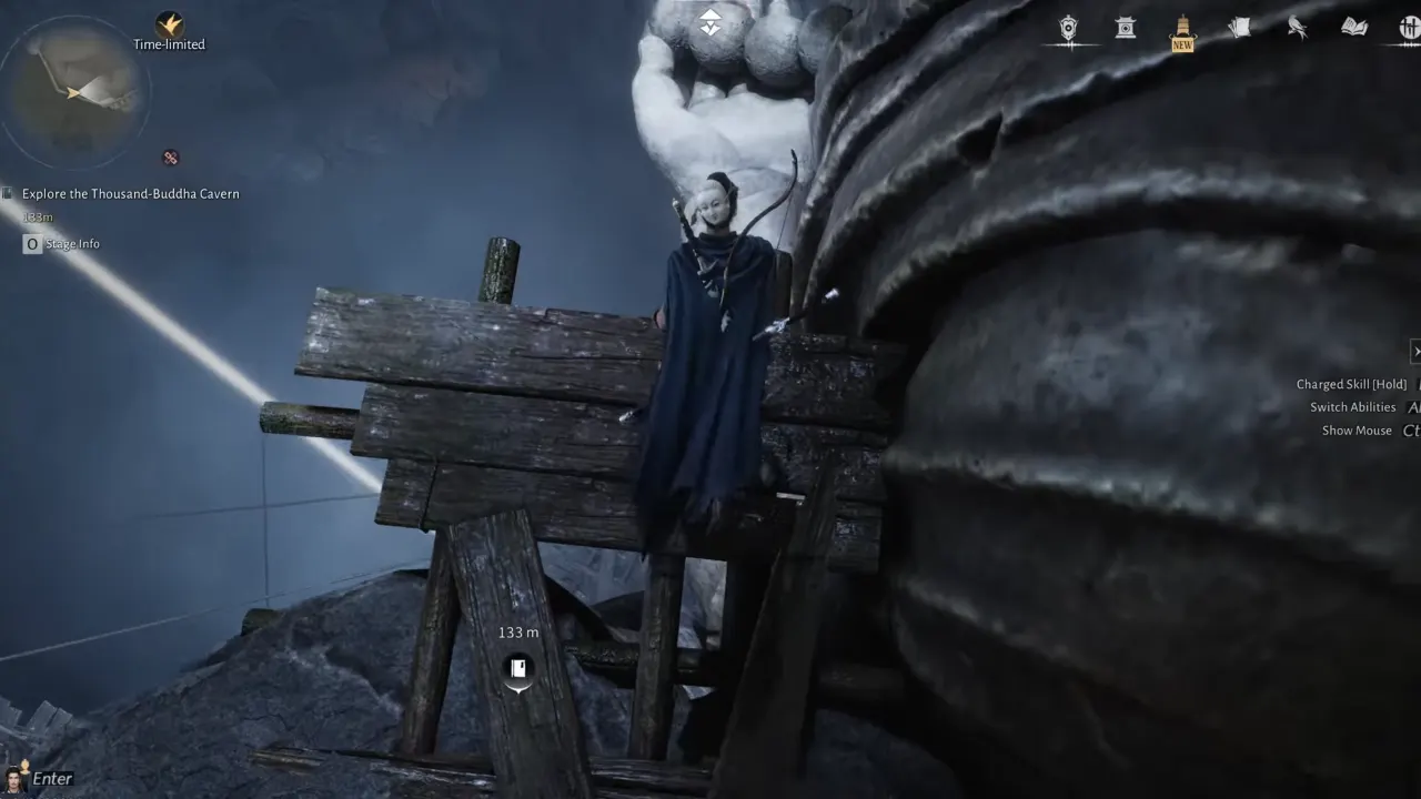 Exploring and descending Thousand-Buddha Cavern.