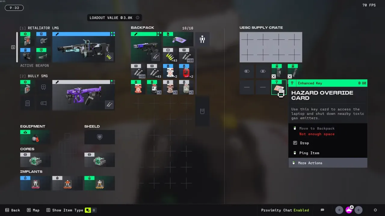 Marathon Tox Clear event - Hazard Override Card to use in computer.