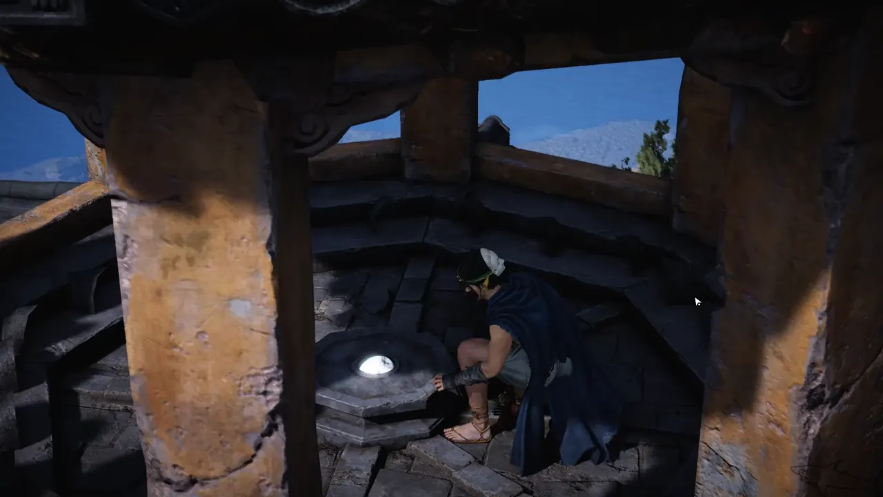 Light Jade placed on top of the Buddha's Light Pagoda.