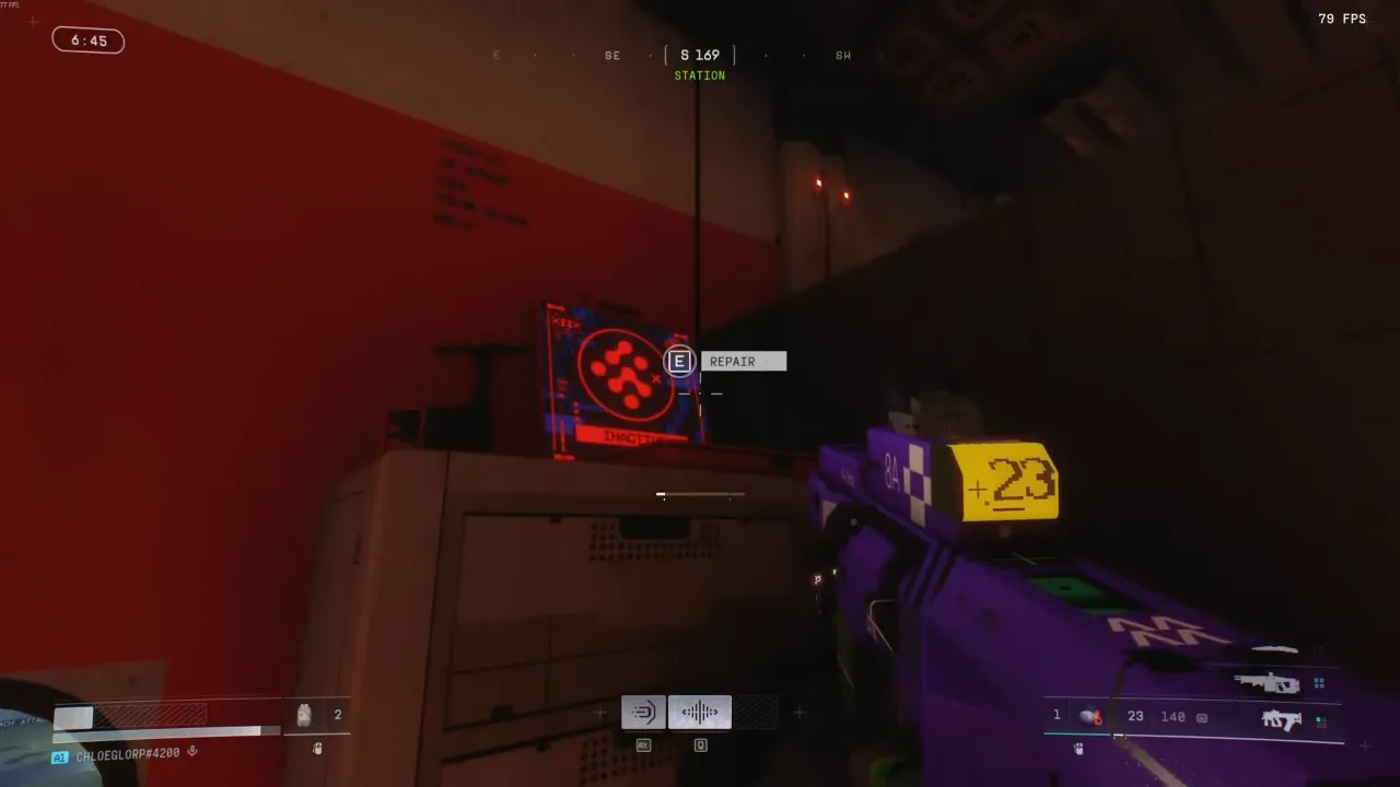 The red laptop that repair the Tox Clear room by venting the toxic gas in Marathon.