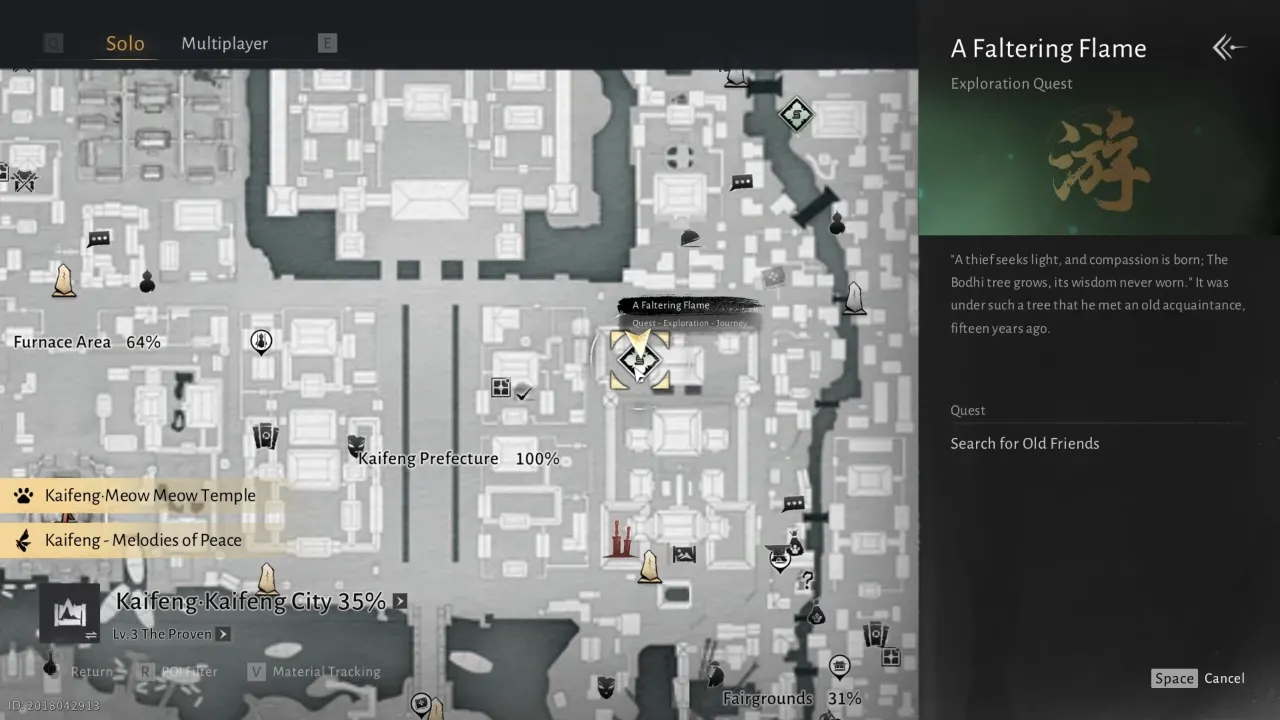 Where Winds Meet A Faltering Flame Map Location