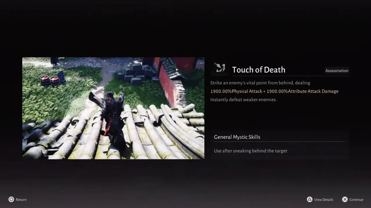 Where Winds Meet Touch of Death Skill Overview