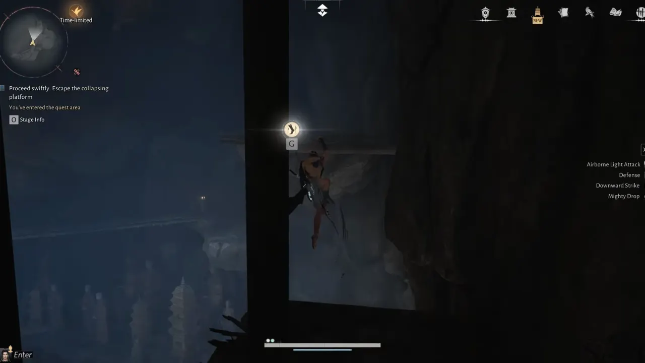 Young Hero Escaping the Collapsing Cavern