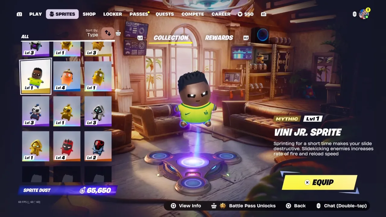 Fortnite Vini Jr. Sprite in inventory