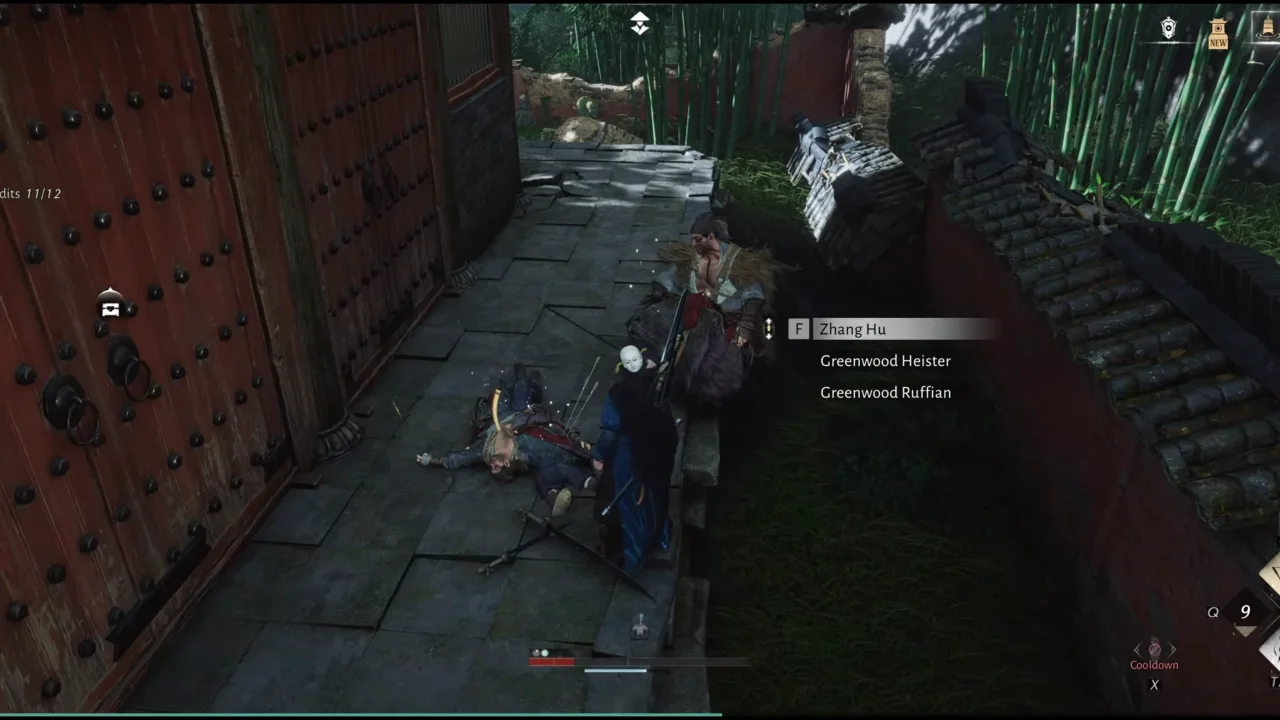 Young Hero defeating Zhang Hu in Tiger Fort Outpost.