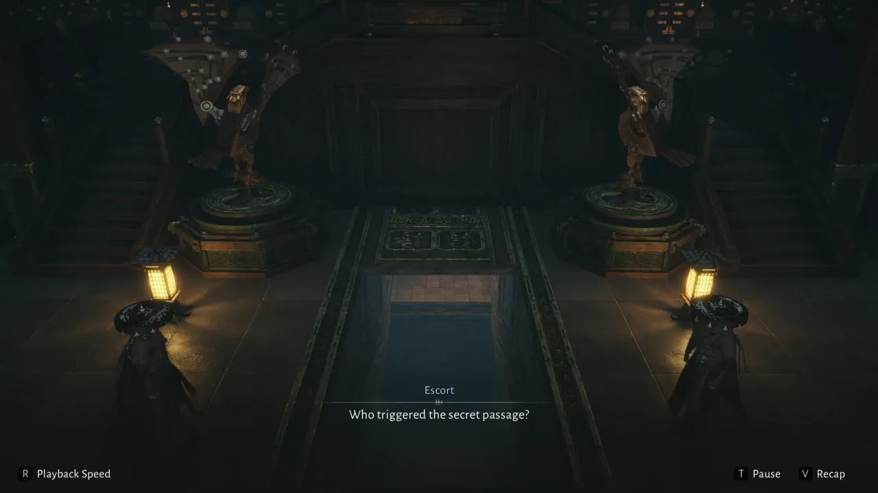 Secret passage revealed on the main hall floor.