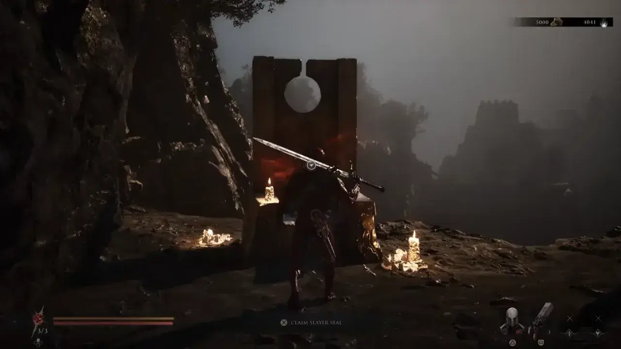 Obtaining Slayer Seal from the throne in Mortal Shell 2.