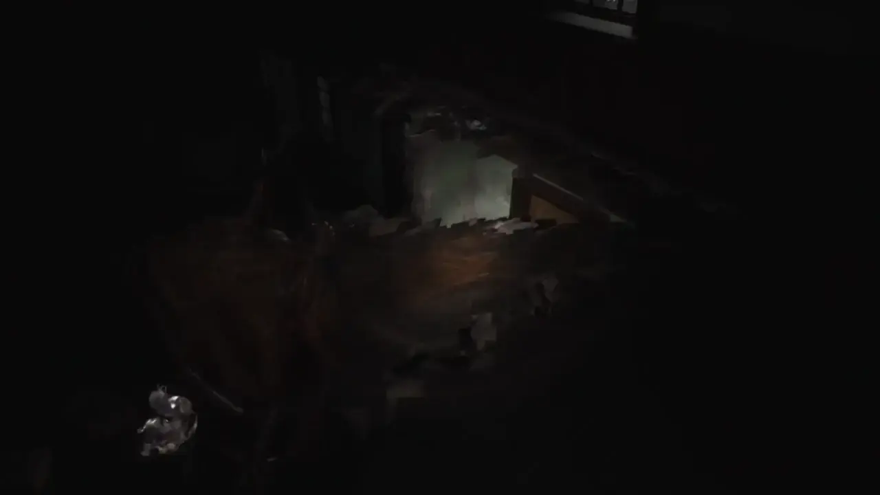Going down the slope into main Annex room