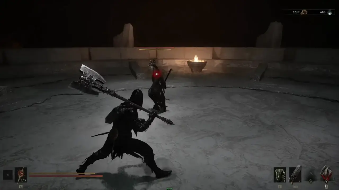 Red dot glow appeared on enemy ready to receive Riposte.