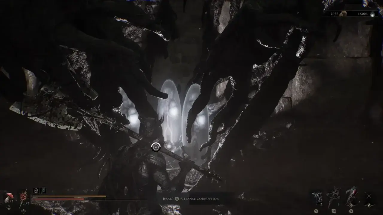 How to cleanse corruption in Mortal Shell 2 using Mether's Breath.