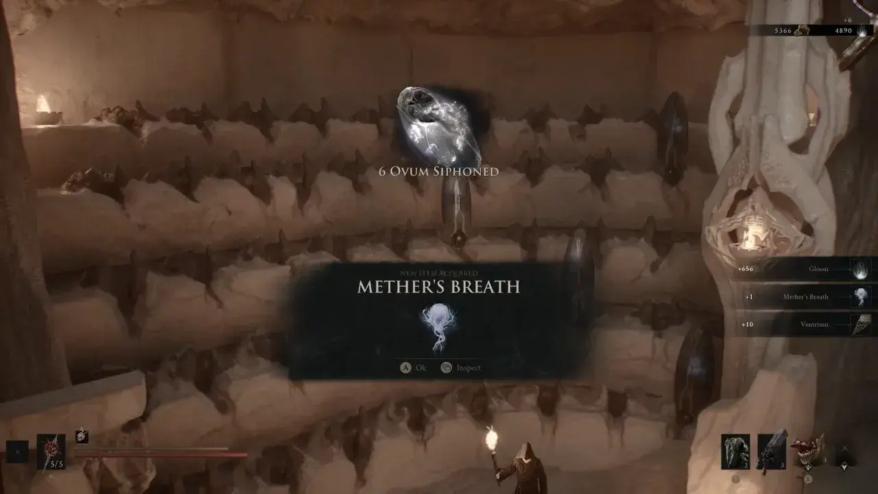 6 Ovum siphoned to unlock Mether's Breath