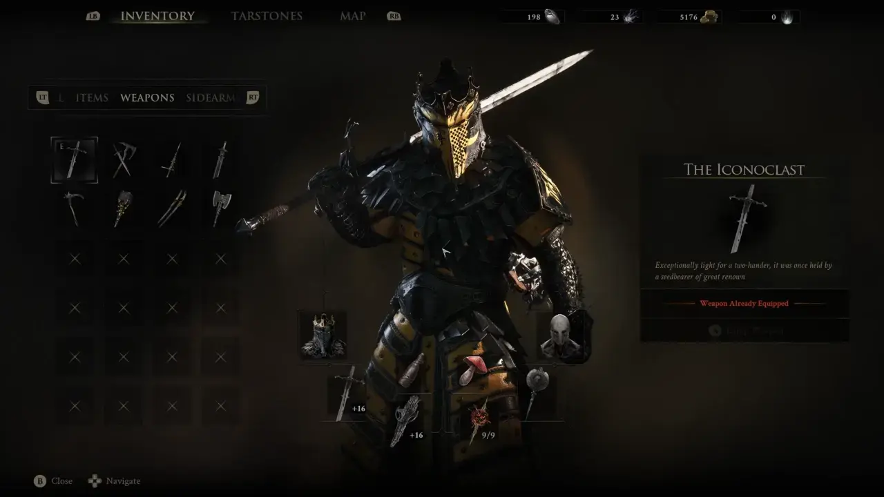 Mortal Shell 2 The Iconoclast Weapon Overview
