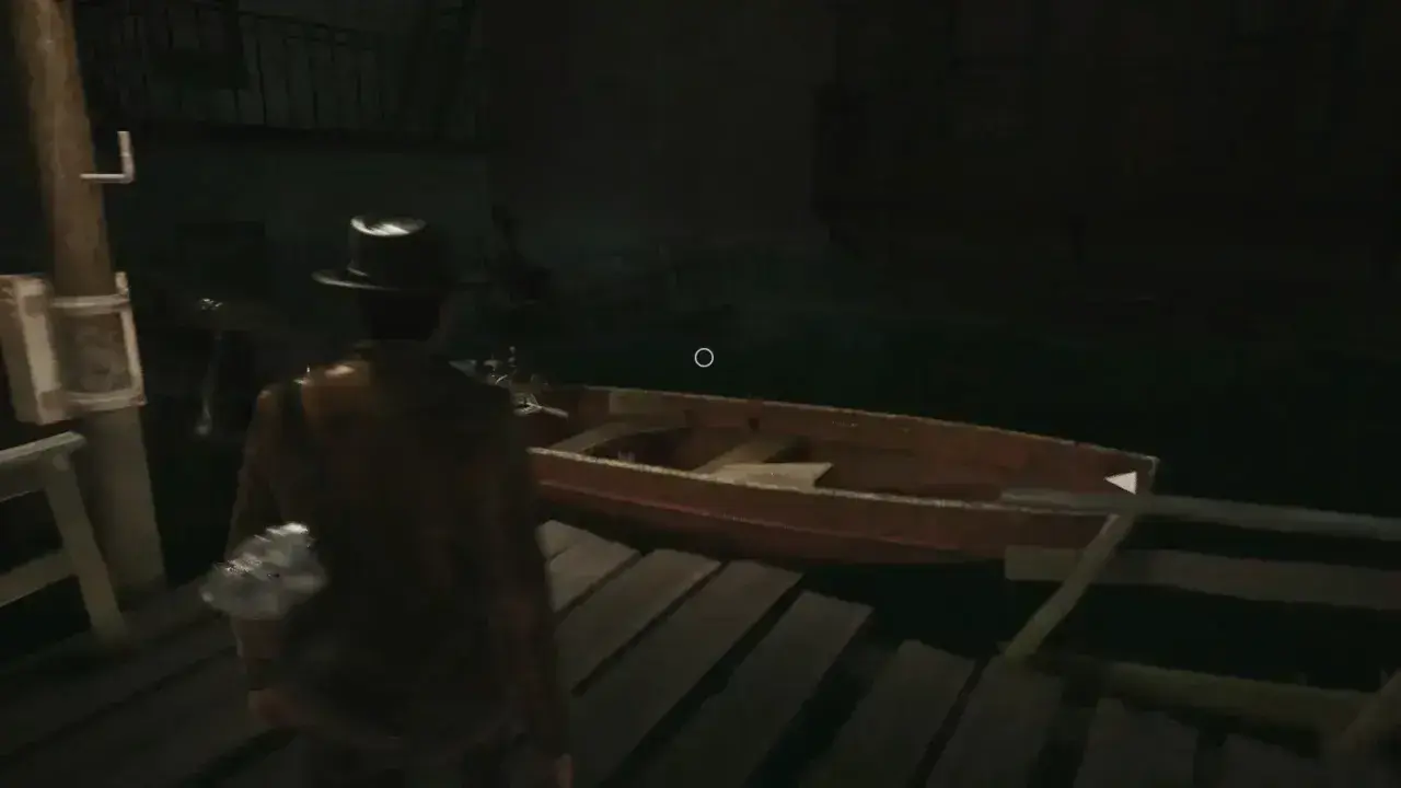 Taking the docked boat after leaving the Faye home.