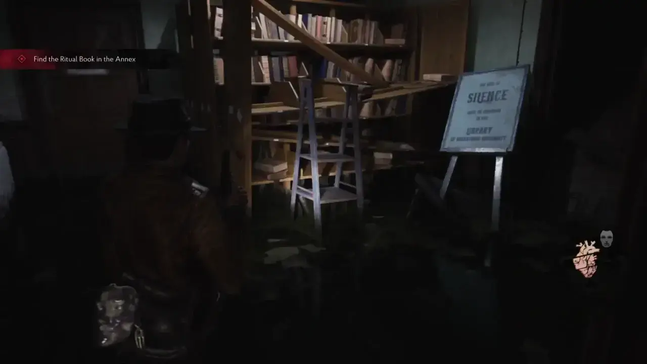 The Sinking City 2 Part 2 - The starting Library Annex room.