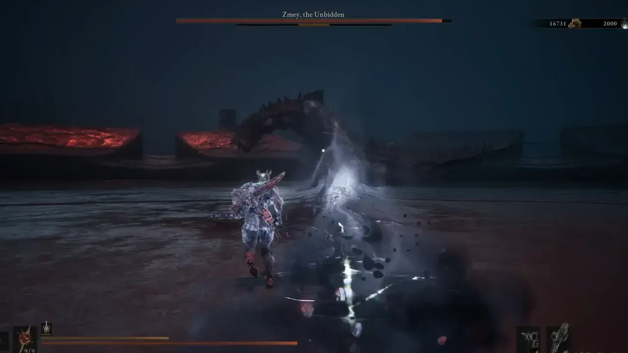 Mortal Shell 2 Zmey, the Unbidden final boss fight scene.