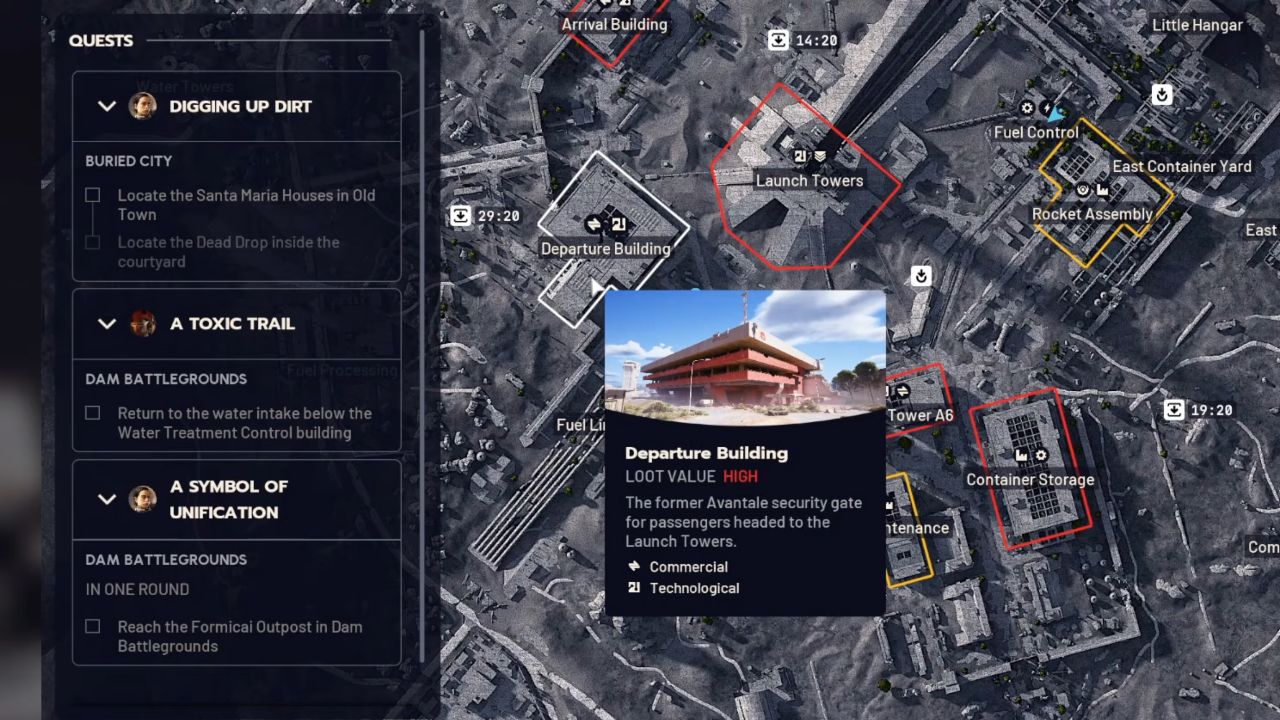 ARC Raiders Headphones Spaceport map location