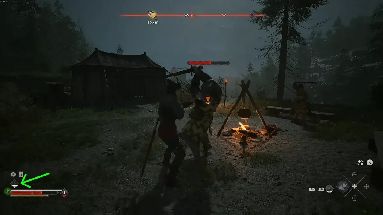 Activation Charge meter is pointed with arrow on fight screenshot
