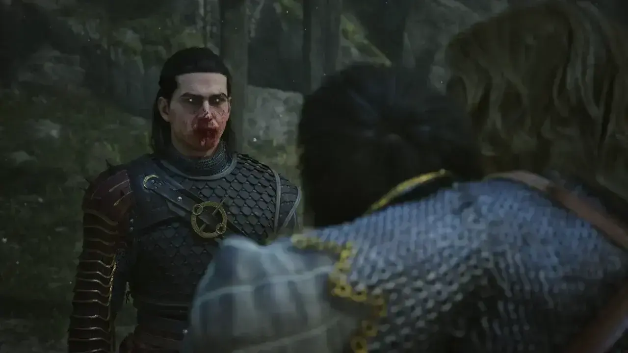 Ambrus drinking lulian blood in Blood of Dawnwalker