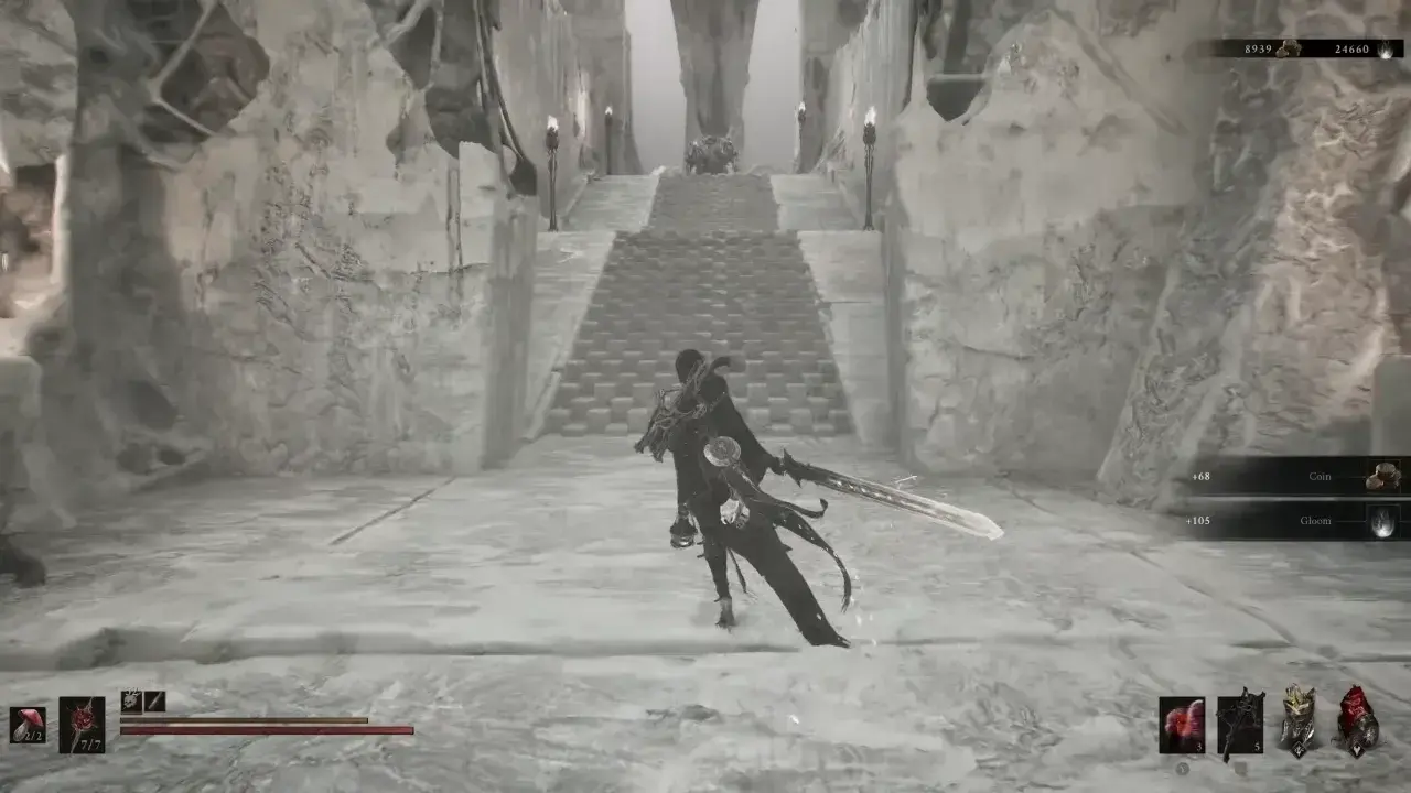 Go upstairs from this opened path to Chamber of Becoming entrance