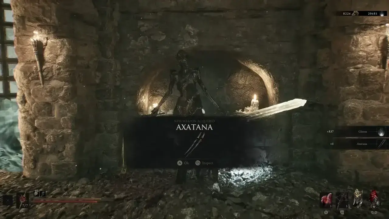 Mortal Shell 2 Axatana Weapon obtained