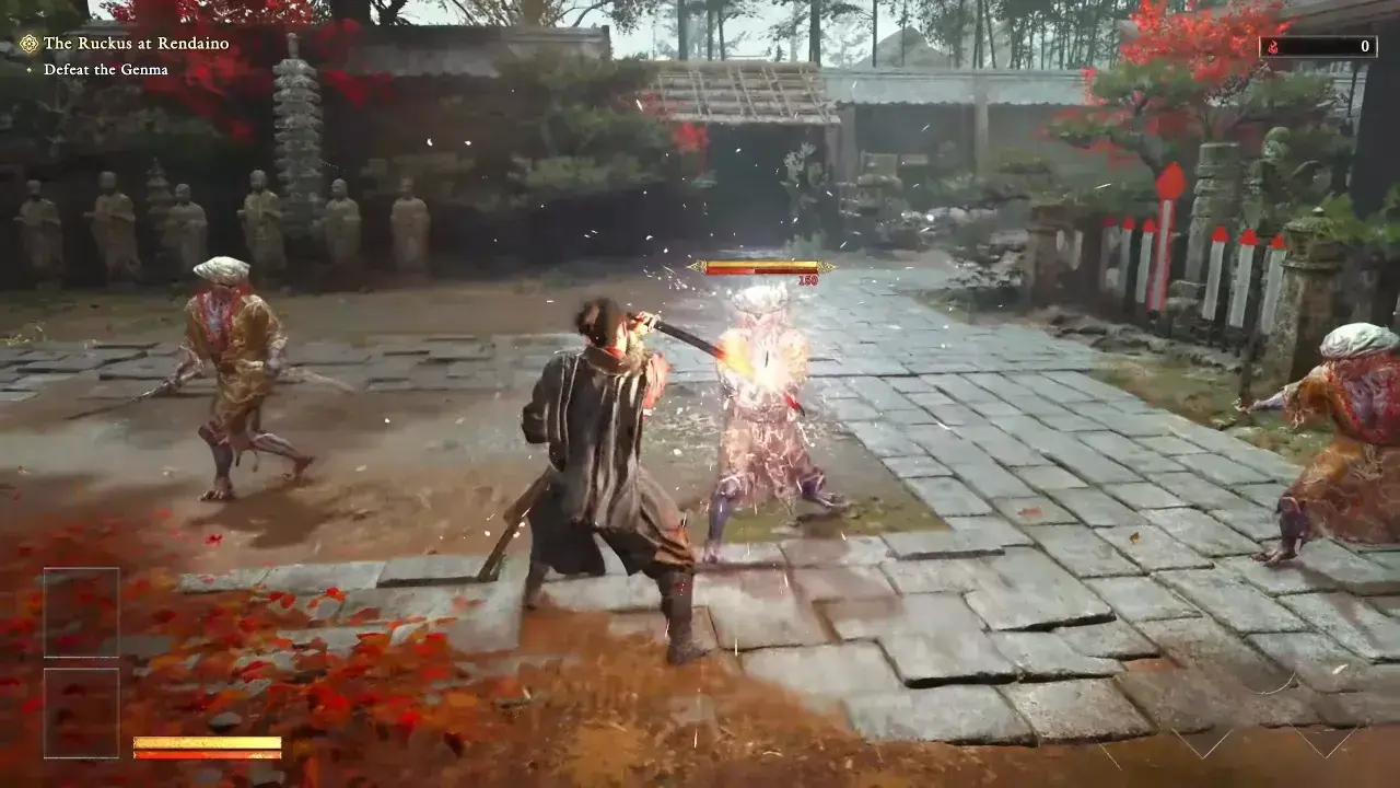Onimusha Way Of The Sword The Ruckus at Rendaino - Musashi killing Genma