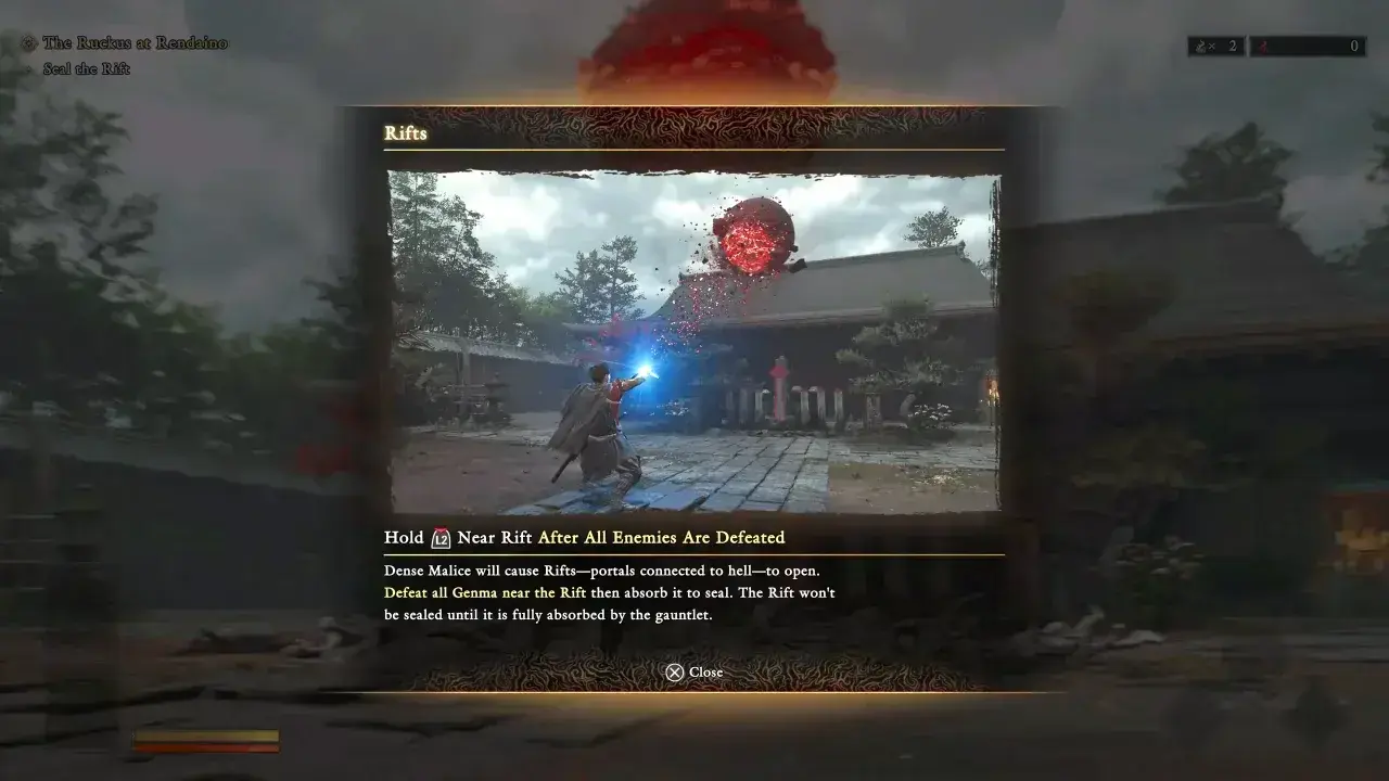 Onimusha Way Of The Sword The Ruckus at Rendaino Rift details