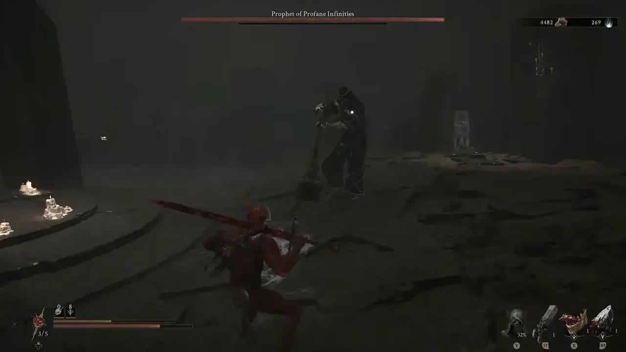 Prophet of Profane Infinities boss fight scene