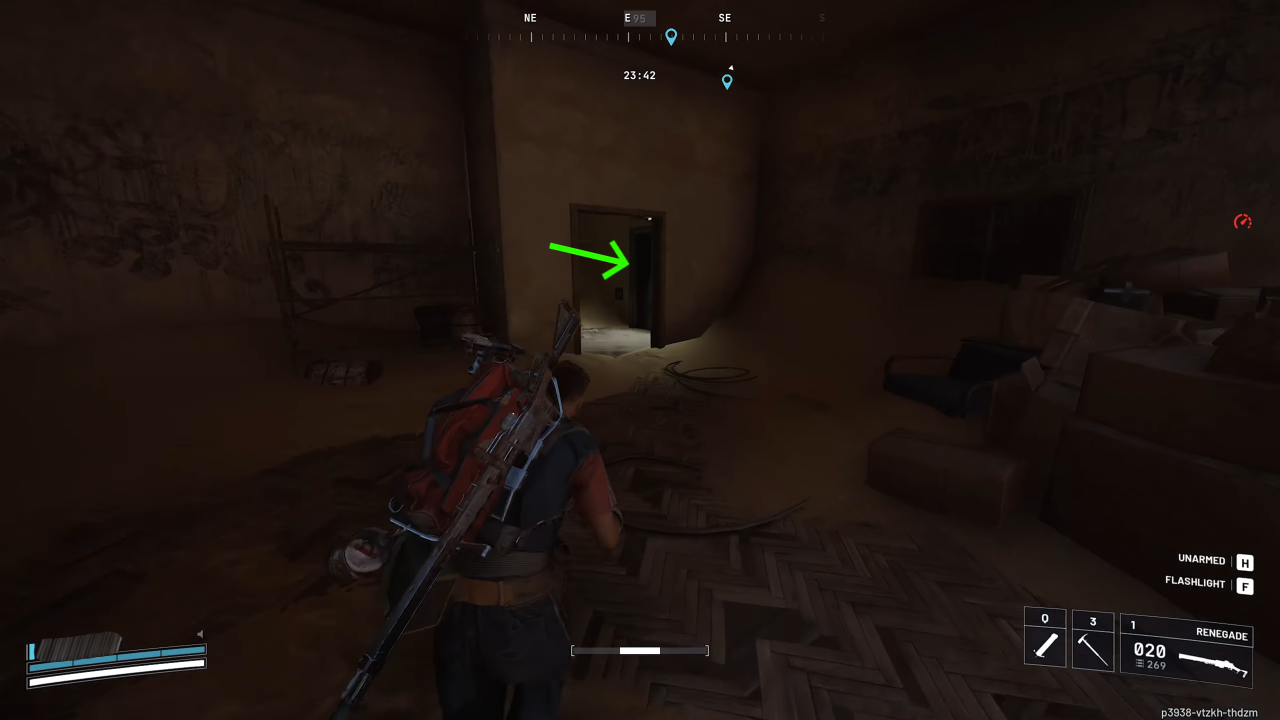Ride this zipline down to the apartment basement
