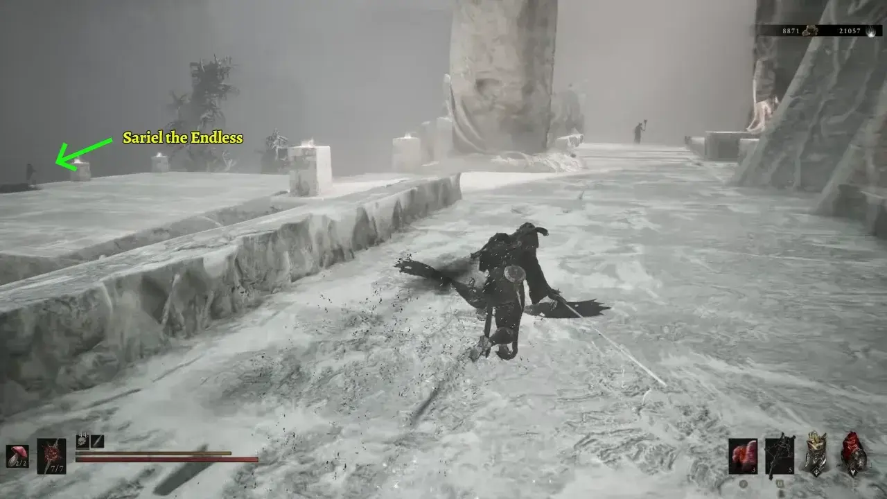 Sariel the Endless boss arena location