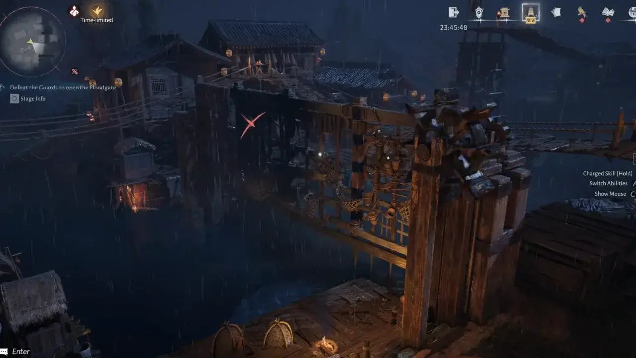 Second floodgate opened by waterwheel puzzle - Where Winds Meet Heavenfall Campaign