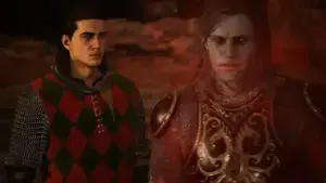 Ambrus asking Coen to invite him in during The Blood of Dawnwalker.