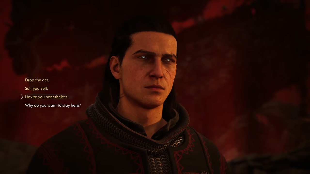 Bakir inviting in choice in The Blood of Dawnwalker