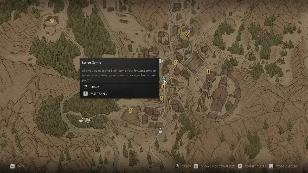 Church-like Shrine icons shown on The Blood of Dawnwalker map