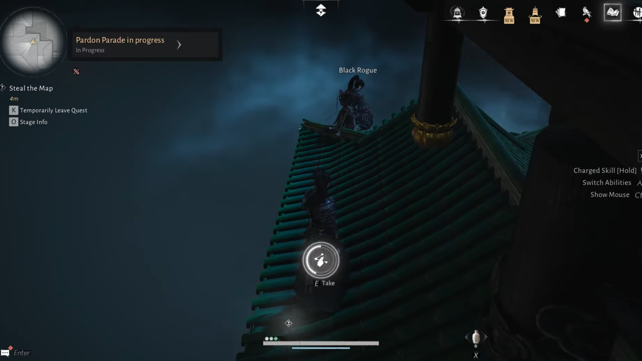 Steal the map from black rogue