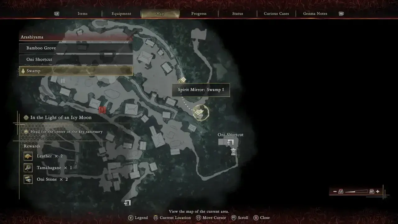 Still Water map location - Onimusha Way of the Sword