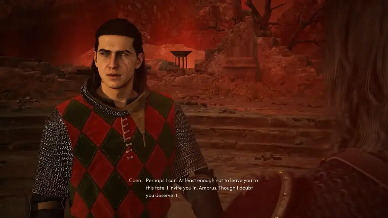 You should invite Ambrus in in The Blood of Dawnwalker