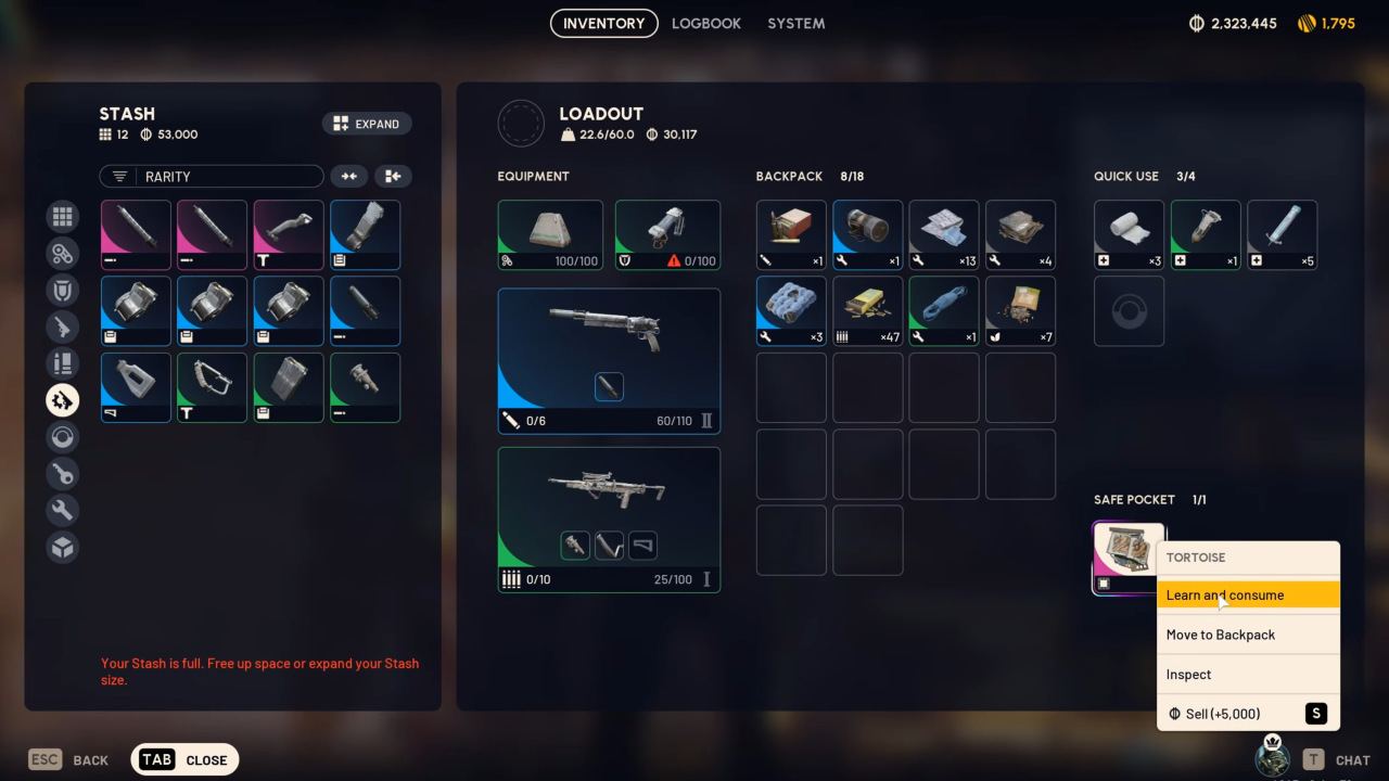 ARC Raiders - Learn and consume option to use Stencil