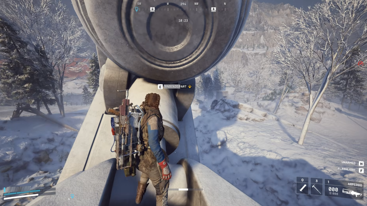 Analyze the Exposed Area on Top of the Emperor's Leg Near Railroad Junction objective