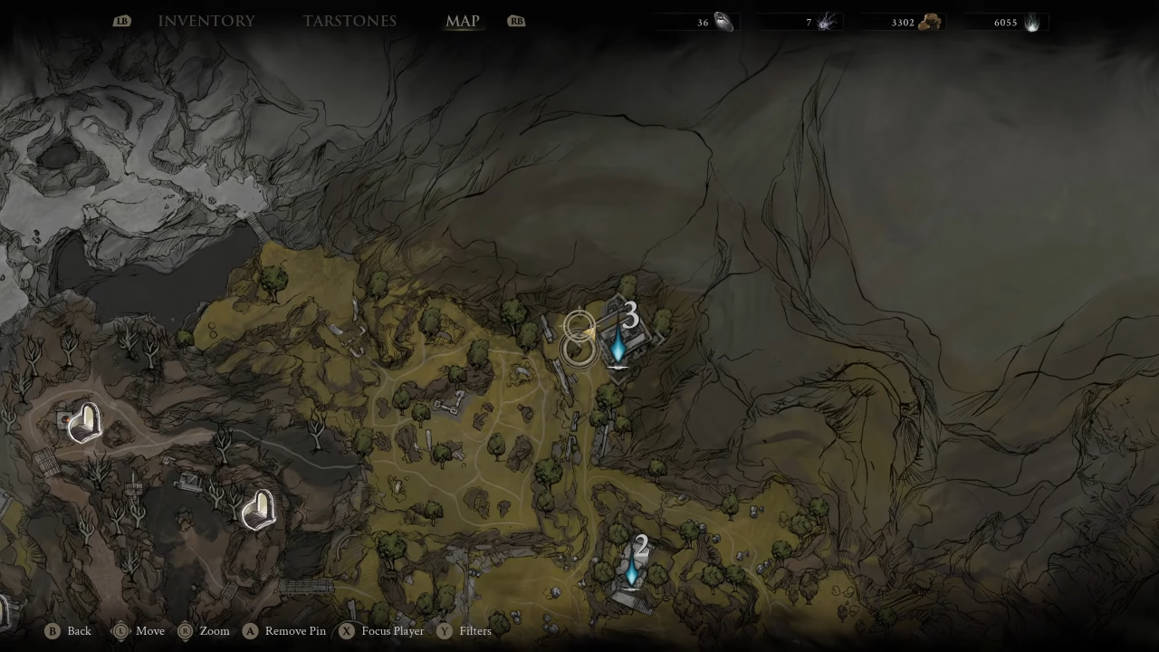 Feeding Grounds Dungeon Map Location in Mortal Shell 2