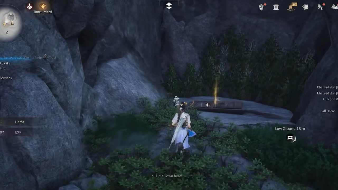 Following sound clues in small open cave