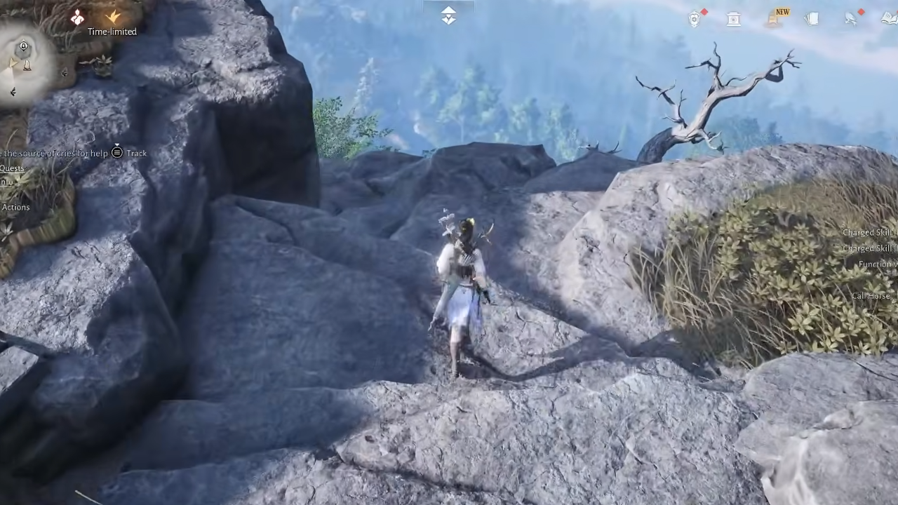 Go down from this mountainside into the lower cave