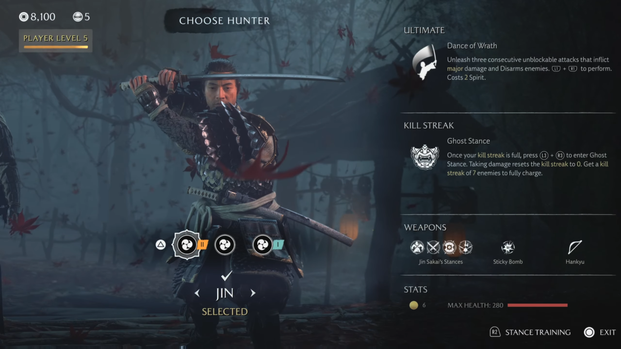 Ghost of Yotei Most Wanted Made Jin Sakai unlock info screen