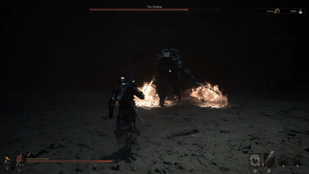 Mortal Shell 2 Tar Golem phase 1 fight