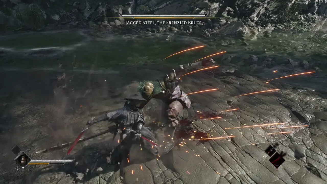 Phantom Blade Zero Jagged Steel, The Frenzied Brute boss fight scene 1