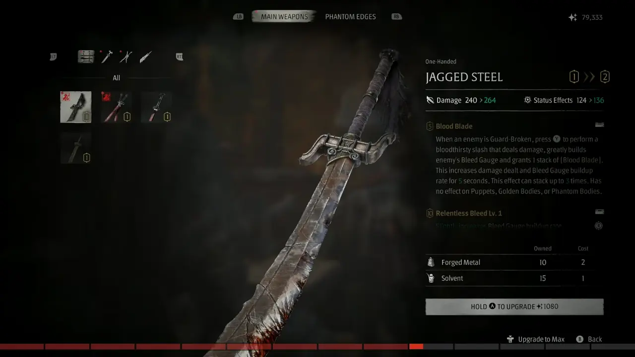 Phantom Blade Zero Jagged Steel weapon