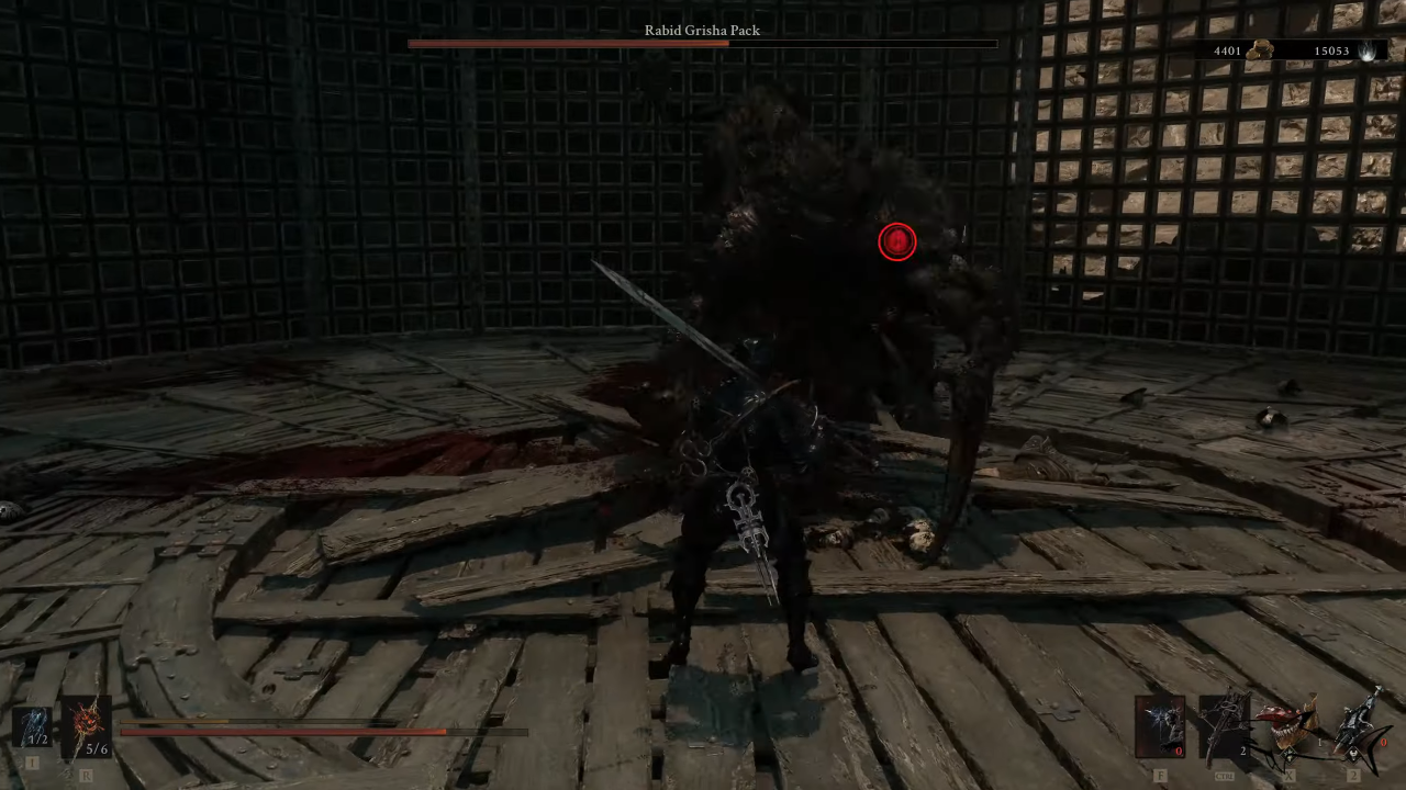 Rabid Grisha Pack boss fight scene in Mortal Shell 2