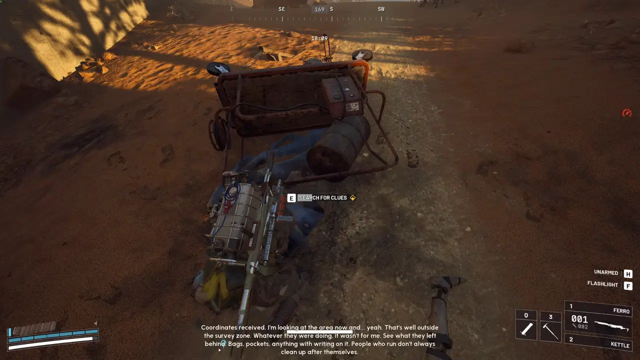 Search the Remains Left by the Scouts objective shot
