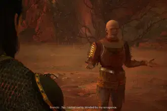 Brencis admitting defeat to Coen in Anachora in The Blood of Dawnwalker.
